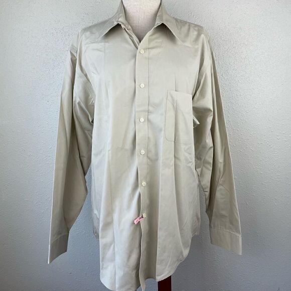 Geoffrey Beene Fitted Button Down Shirt Size XL EUC - Picture 1 of 6